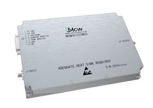 Broadband high-power amplifier with a frequency range from 1000 MHz to 2000 MHz, multi‑octave, with a gain of 50 dB and an output power of 100 W