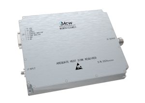 Broadband high-power amplifier with a frequency range from 1000 MHz to 2000 MHz, multi‑octave, with a gain of 53 dB and an output power of 200 W