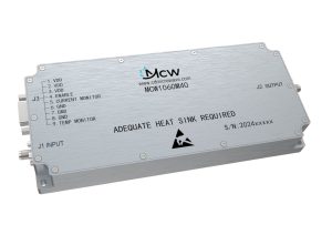 Broadband high-power amplifier with a frequency range from 1000 MHz to 6000 MHz, multi‑octave, with a gain of 40 dB and an output power of 10 W