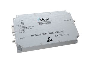 High-power narrowband amplifier for frequencies from 2200 MHz to 2700 MHz, gain 47 dB, power 50 W