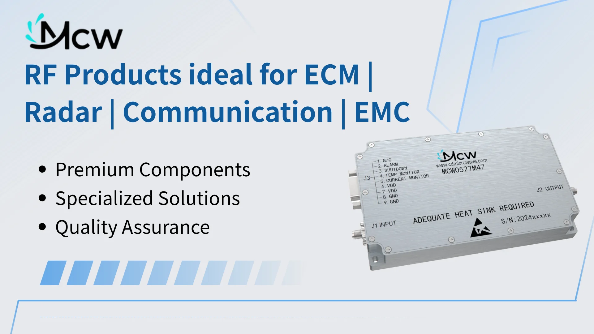 Narrowband RF Amplifier Module 20W-50W GaN GaAs for Radar Simulation