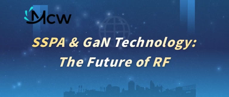 Close-up of a Gallium Nitride (GaN) transistor module used in a modern SSPA