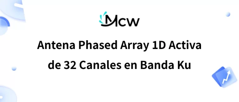 Antena Phased Array 1D Activa de 32 Canales en Banda Ku