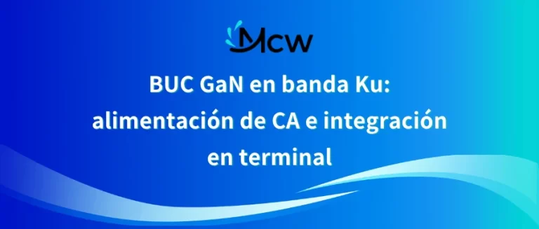 BUC GaN en banda Ku alimentación de CA e integración en terminal