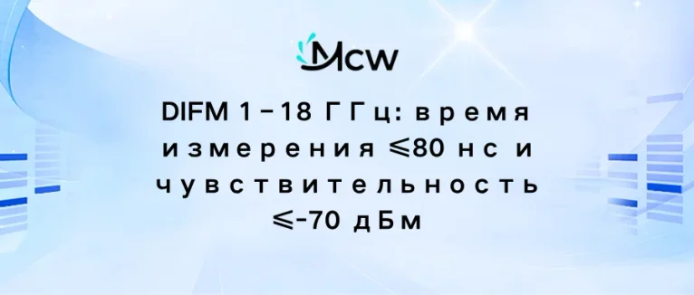 DIFM 1–18 ГГц время измерения ≤80 нс и чувствительность ≤-70 дБм