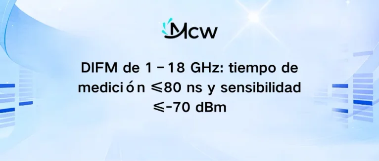 DIFM de 1–18 GHz tiempo de medición ≤80 ns y sensibilidad ≤-70 dBm